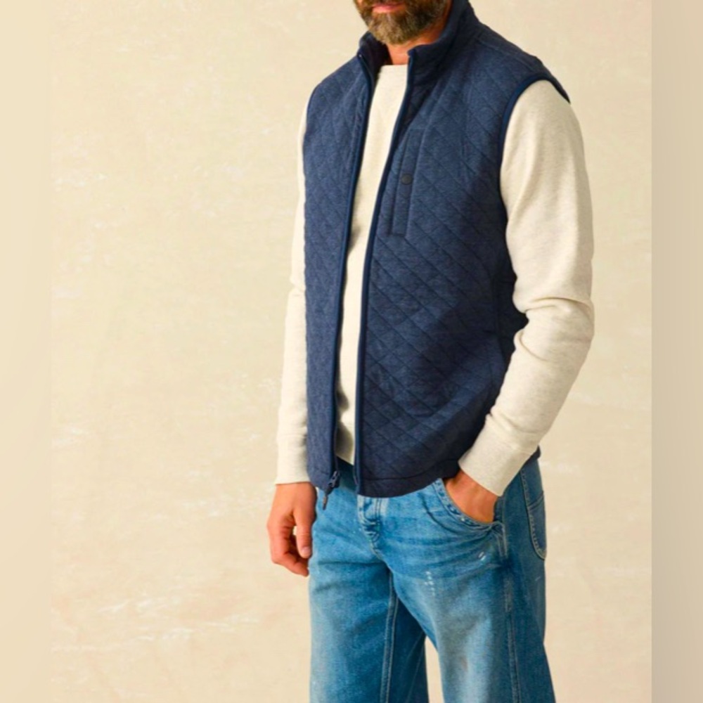 Faherty Men’s Epic Quilted Fleece Vest